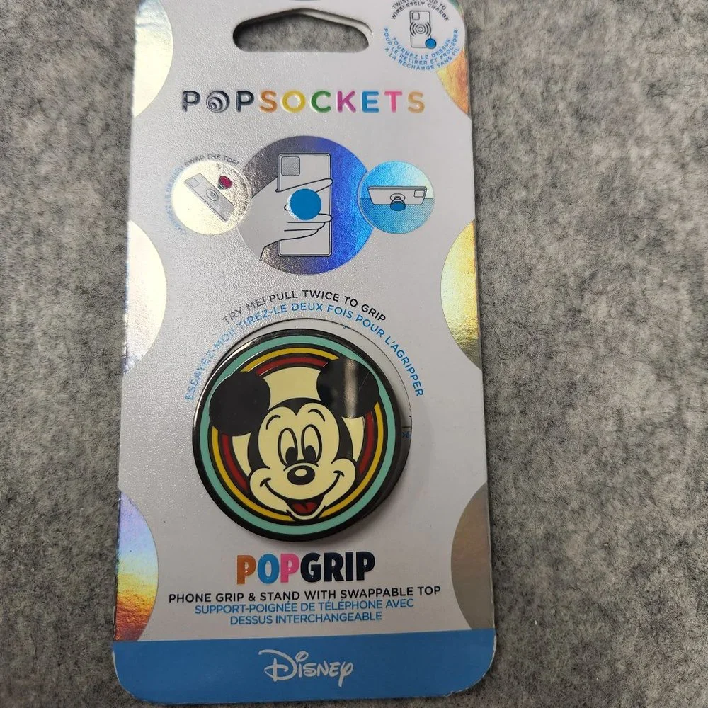 Enamel Vintage Mickey Premium Popsockets Single Grip & Stand Phones Holder